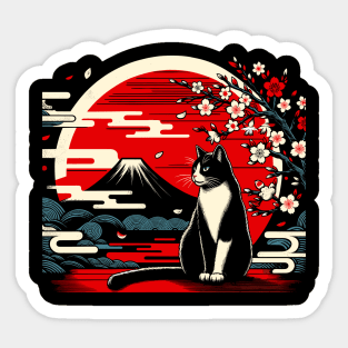 Kawaii Cat Anime Japanese Retro Funny Cat Sticker